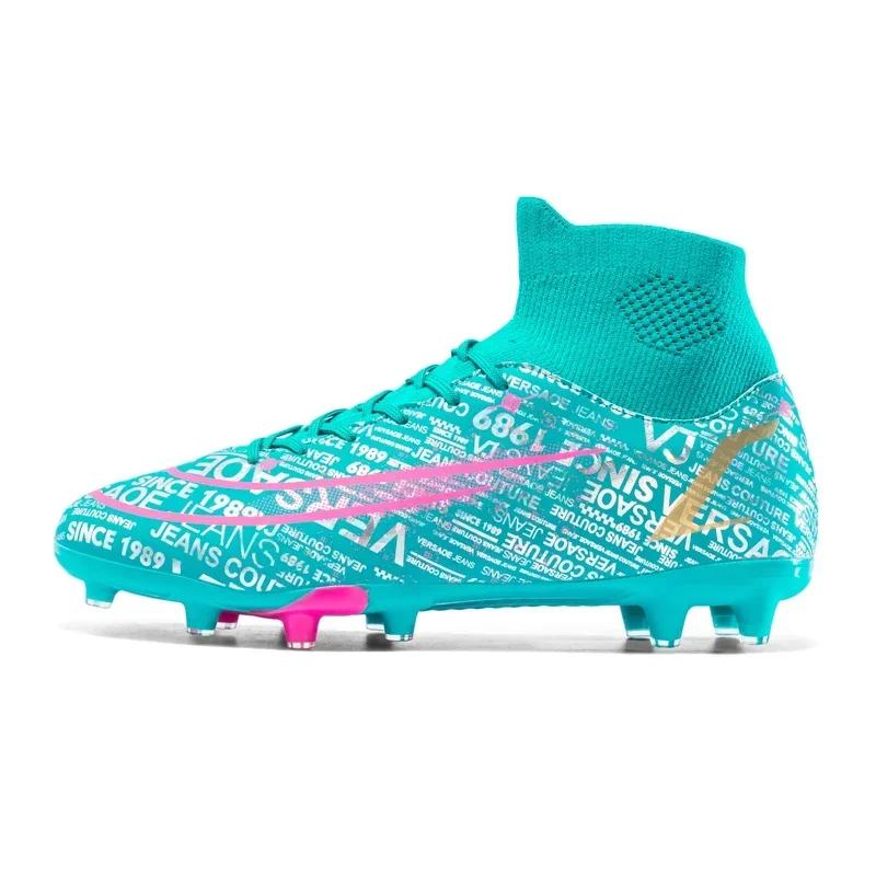 Men Soccer Shoes TF/FG High/Low Ankle Football Boots Male Outdoor Non-slip Grass Multicolor Training Match Sneakers Size 35-45