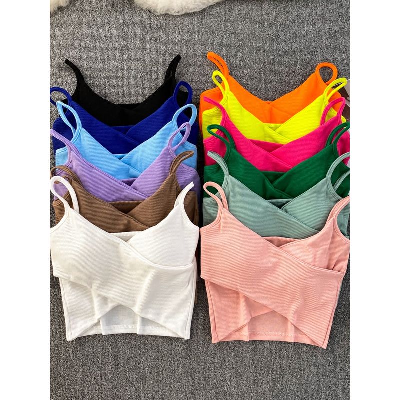 European and American Women's Clothing Silm Slimming and Short Cross Strap