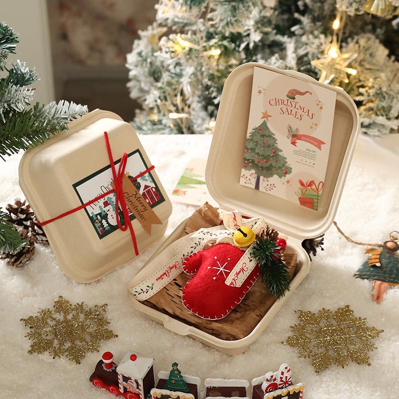 Ornements Peluches Arbre de Noël faits à la main et Décorations Clochettes Nouvel An pour Suspendre dans la Voiture