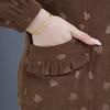 Women's Corduroy Shackets Jacket Oversized Button Down Lapel Coat Casual Long Sleeve Blouses Tops Fall Outerwear