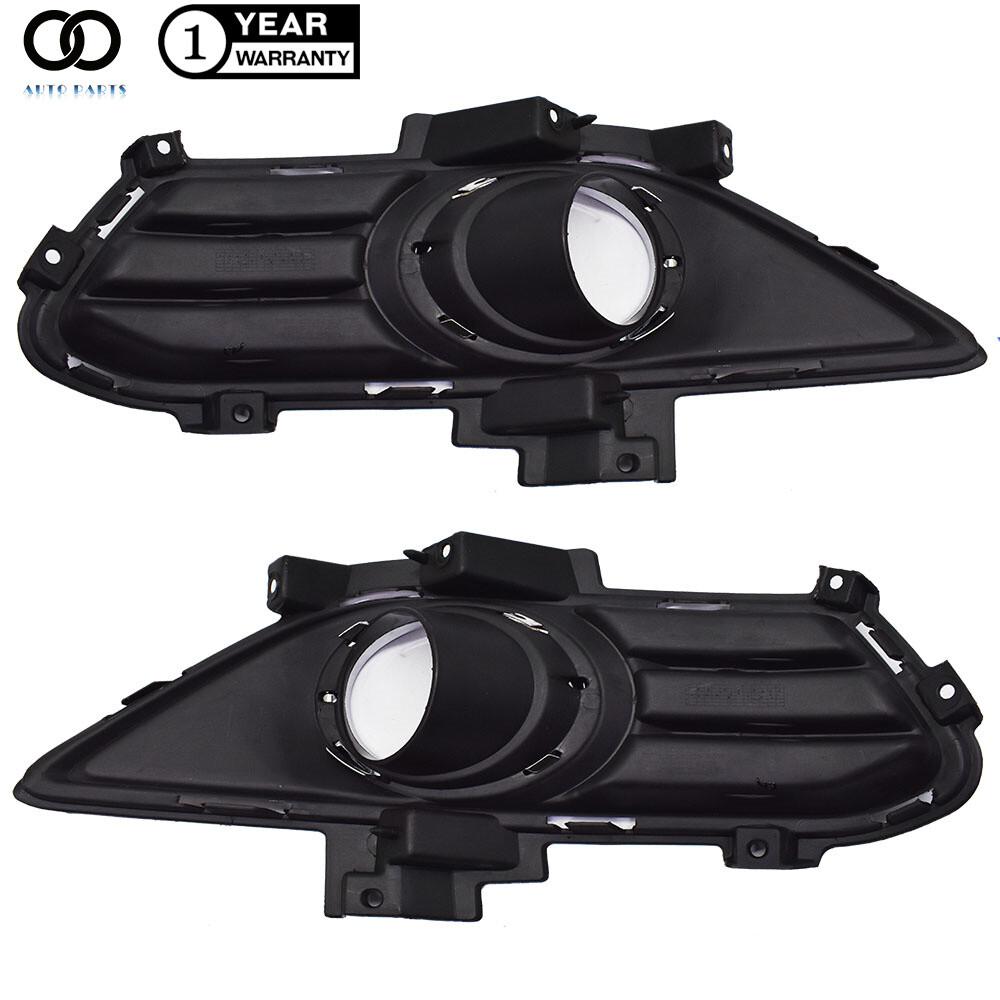 For 2013-2016 Ford Fusion Front Bumper Fog Light Lamps w/Bulb & Bezel Brackets