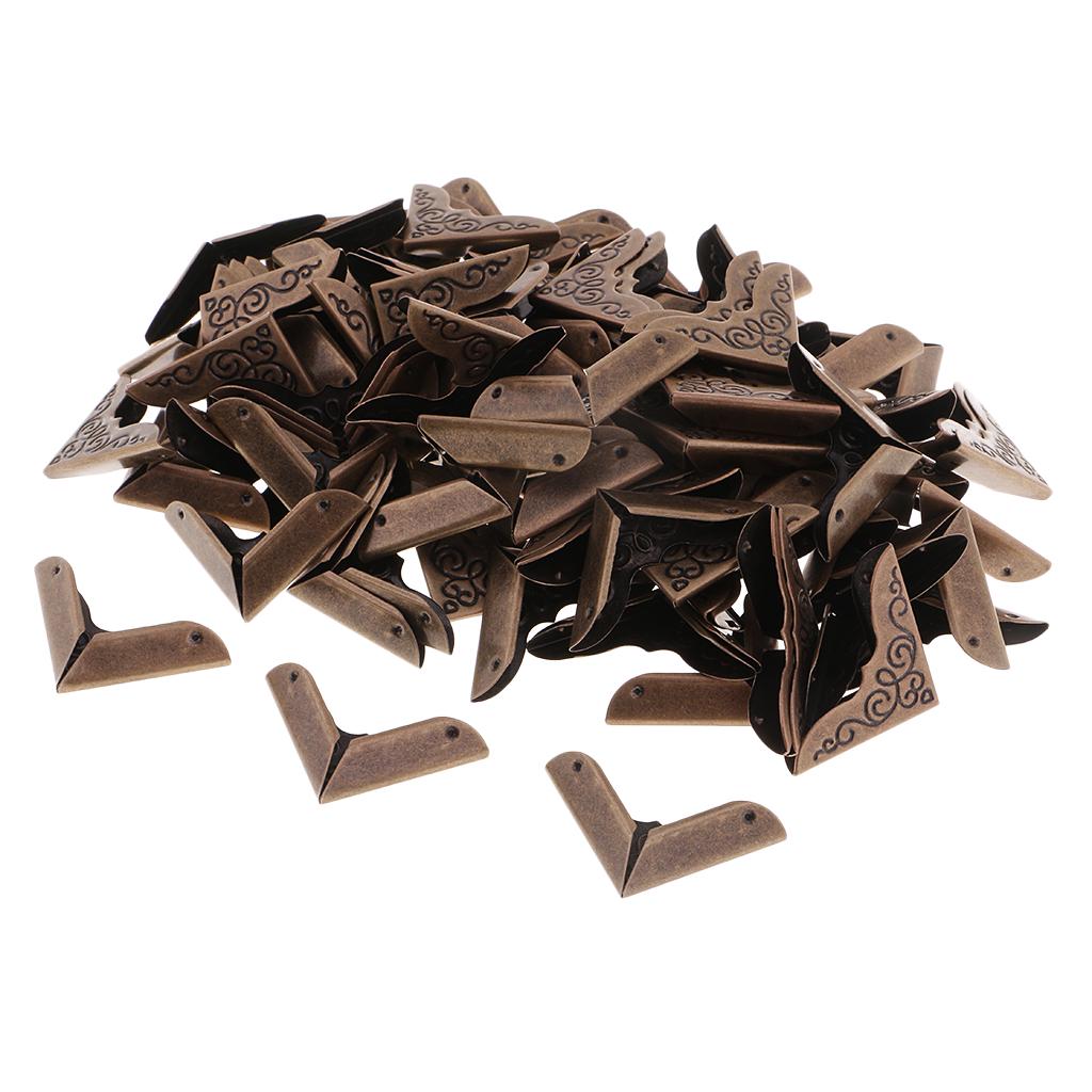 100ks Metal Book Scrapbooking Fotoalbum Nabídka Chrániče rohů 28x28x7mm