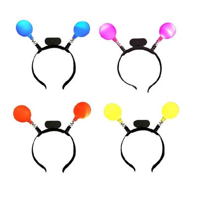 Bright Light Up Balls Headband for Parties Event Comfortable Spring Hairhoop for Kids Adult Family Gathering Accessoy