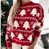 GMXIA Zimní svetr Vánoční svetr pro ženy Poloviční rolák Vánoční ručník Vyšívaný svetr s dlouhým rukávem pro ženy