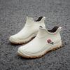 Winter Fur Rain Boots Men Fashionable Non Slip Waterproof Rubber Shoes Fishing Work Car Wash Resistant Water Boots