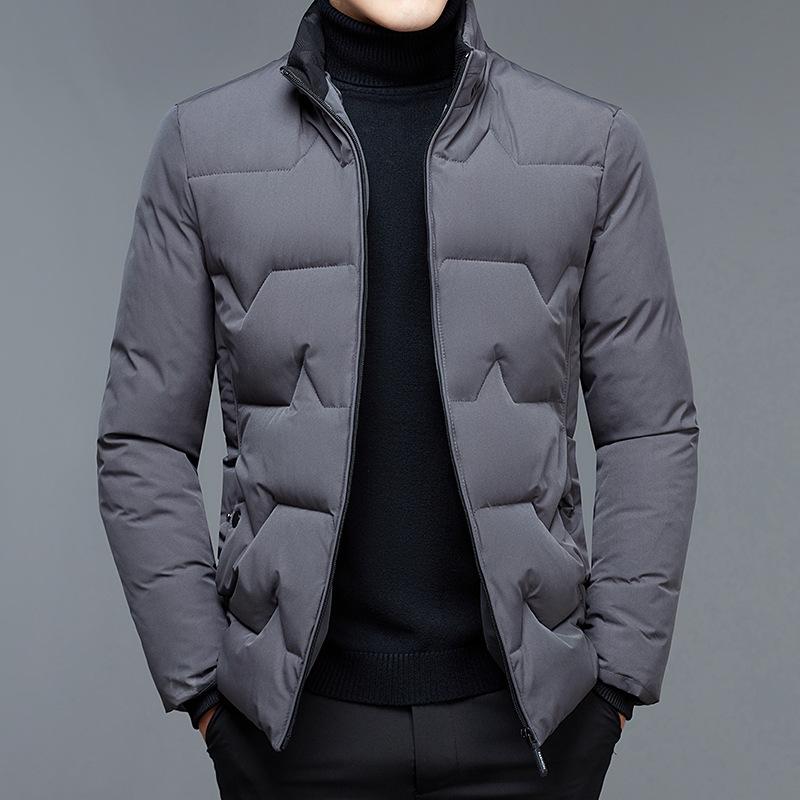 

2025 Men s Winter Business Cotton Jacket - Thick, Warm, and Padded for Middle-aged and Young Men, Perfect for Dad s Outerwear. 3XL сірий колір