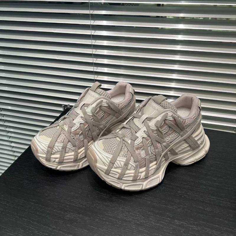 Home Strap Daddy Shoes Women's Shoes Platform Soles Increase Spring New Old Dirty Shoes Casual Sneakers