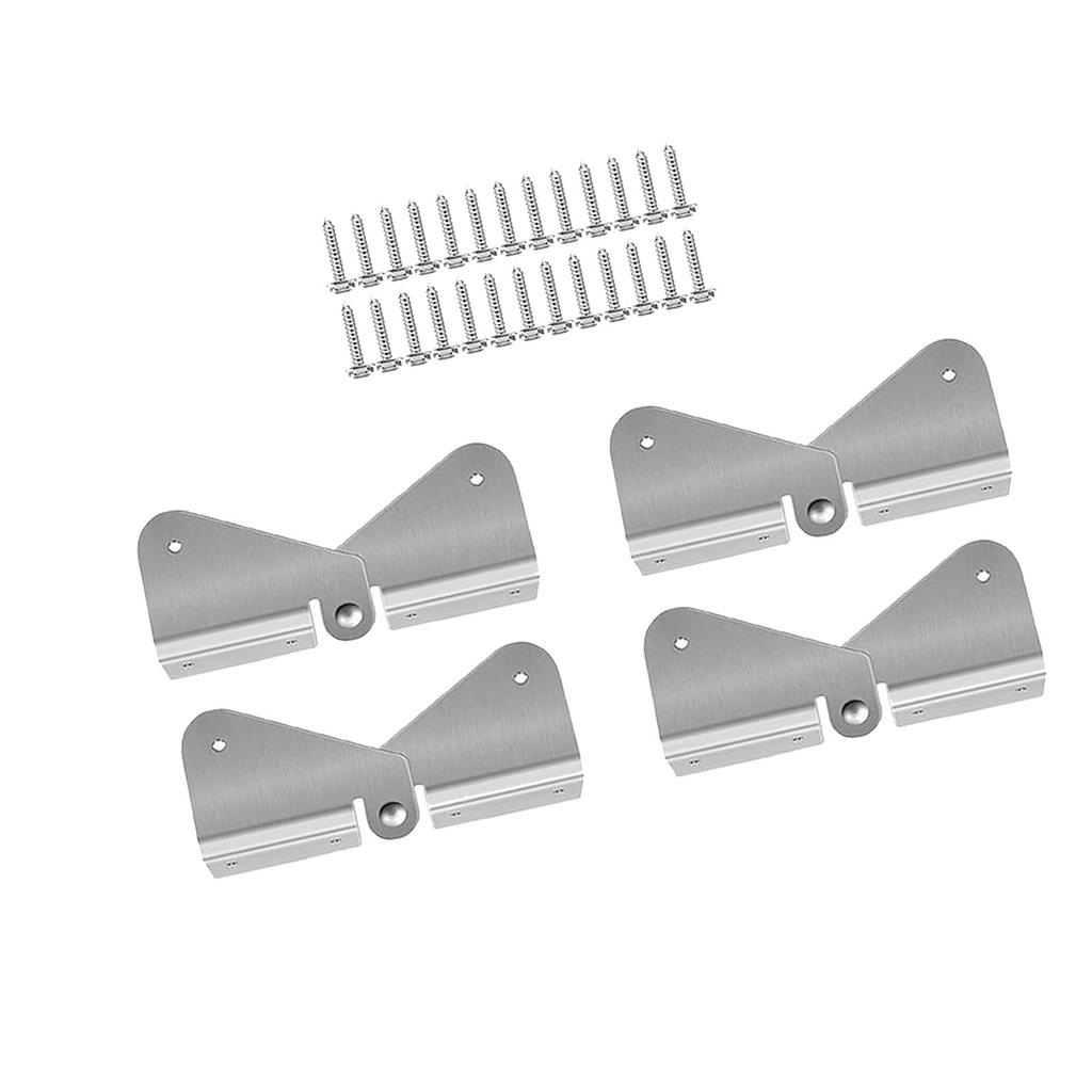 4 Sets Gutter Downspout Extension Hinge Stainless Steel Flip Up Hinge for Rectangle Square
