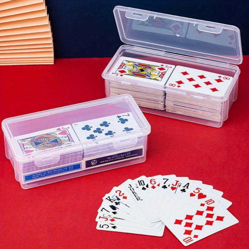 1 Stück Vielseitige Klarsicht-Aufbewahrungsbox aus Kunststoff mit Deckeln Perfekt für Spielkarten, Bausteine & Puzzles - Ideale Geschenkverpackungsartikel