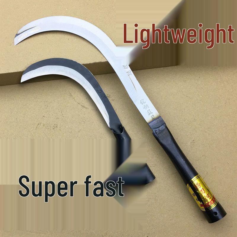 Willow Leaf Sickle: Banana, Willow Leaf, Sisal, Leek, and Grass Cutting Knife with Long Handle, Ideal for Peeling Sugarcane