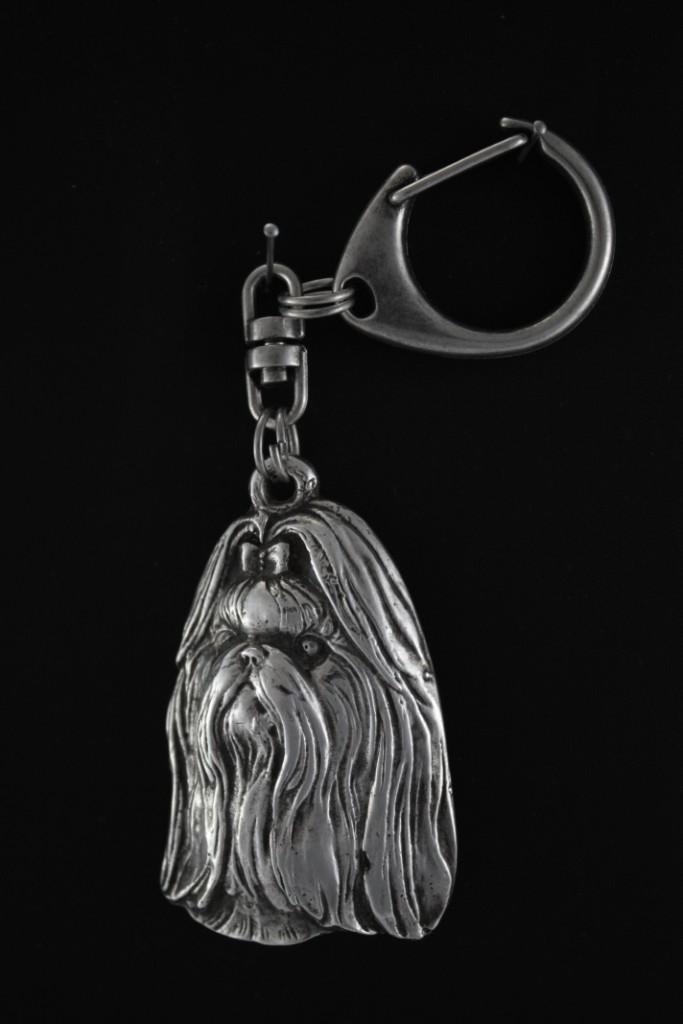 Shih Tzu, Chrysanthemum Dog - Postříbřená klíčenka s pejskem, ozdoba na kabelku, přívěsek na batoh značky Art-Dog