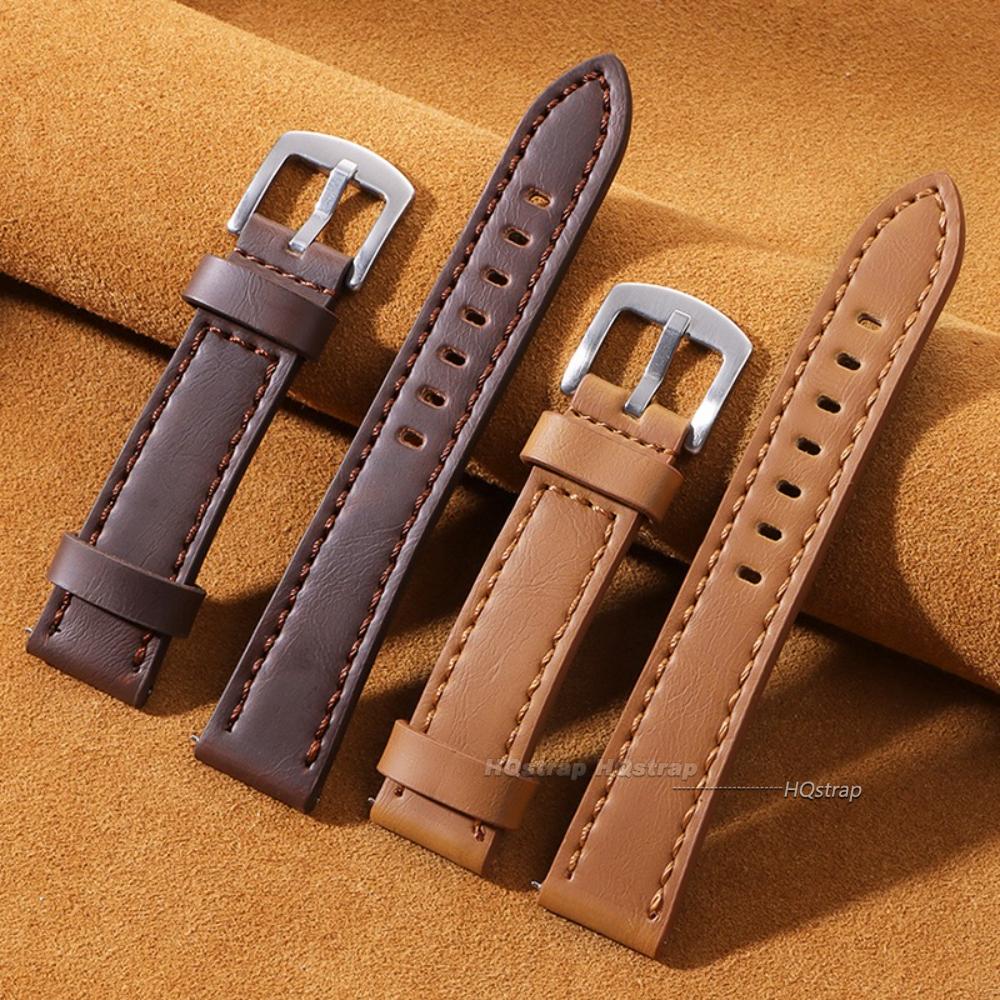 Leather Watch Band for Seiko Quick Release Sport Vintage Strap 18mm 20mm 22mm 24mm Watchband Army Sport Bracelet for Smartwatch