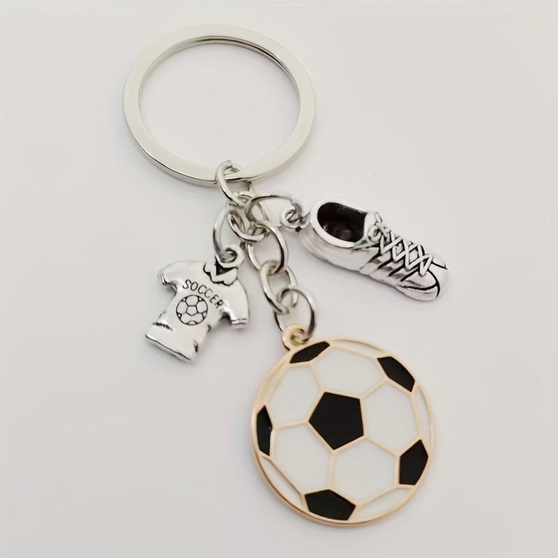 Pánská klíčenka fotbalového hráče, Fotbalový míč, Pánská bota Klíčenka Fotbalový přívěsek Klíčenka Dárek pro fanouška
