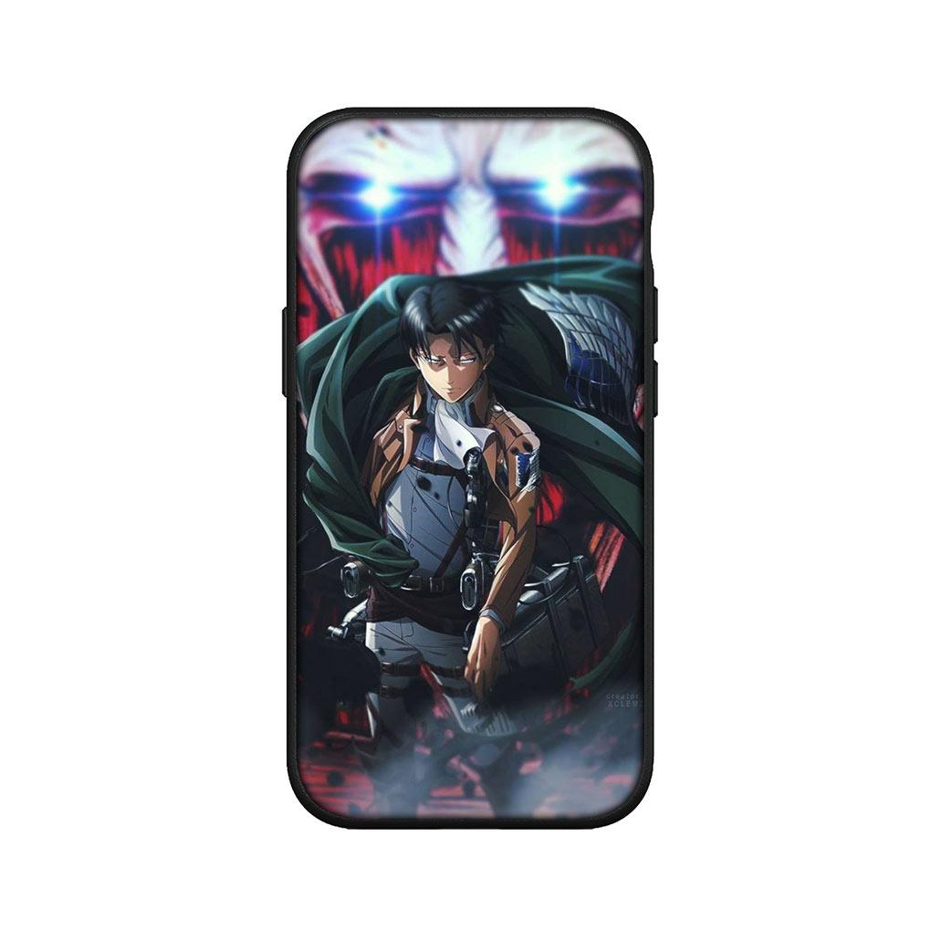 

Levi Attack on titan Eren Jaeger Casing for iPhone 14 13 12 Mini 11 Pro X XR XS Max 6 7 8 Plus 6s + SE 2020 Phone Cover Case iPhone SE 2020