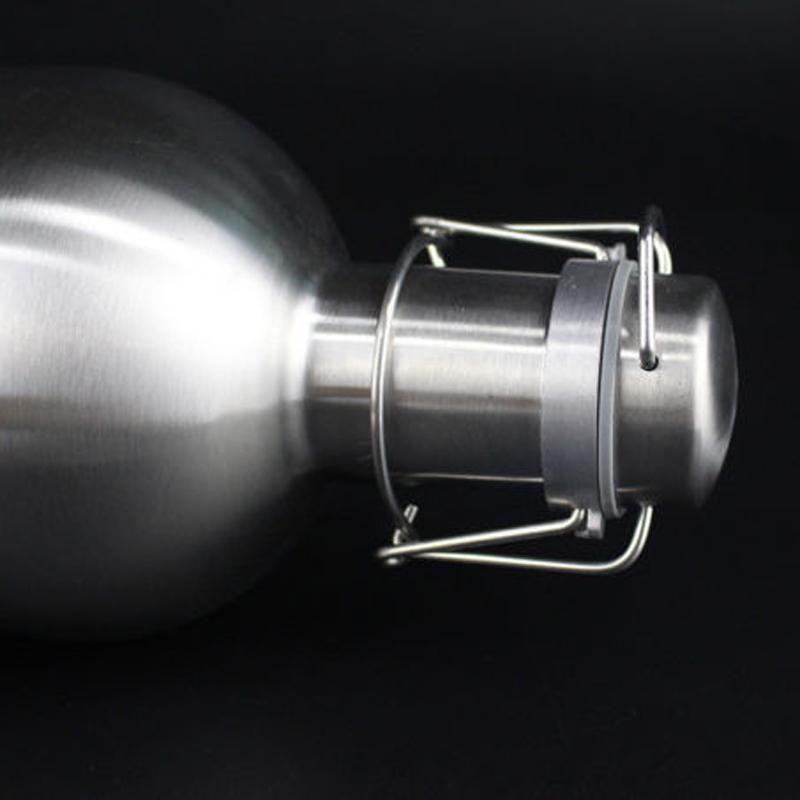 64oz nerezová ocelová pivní growler Swing Top Hip Flask Ultimate 1,9L pivní láhev