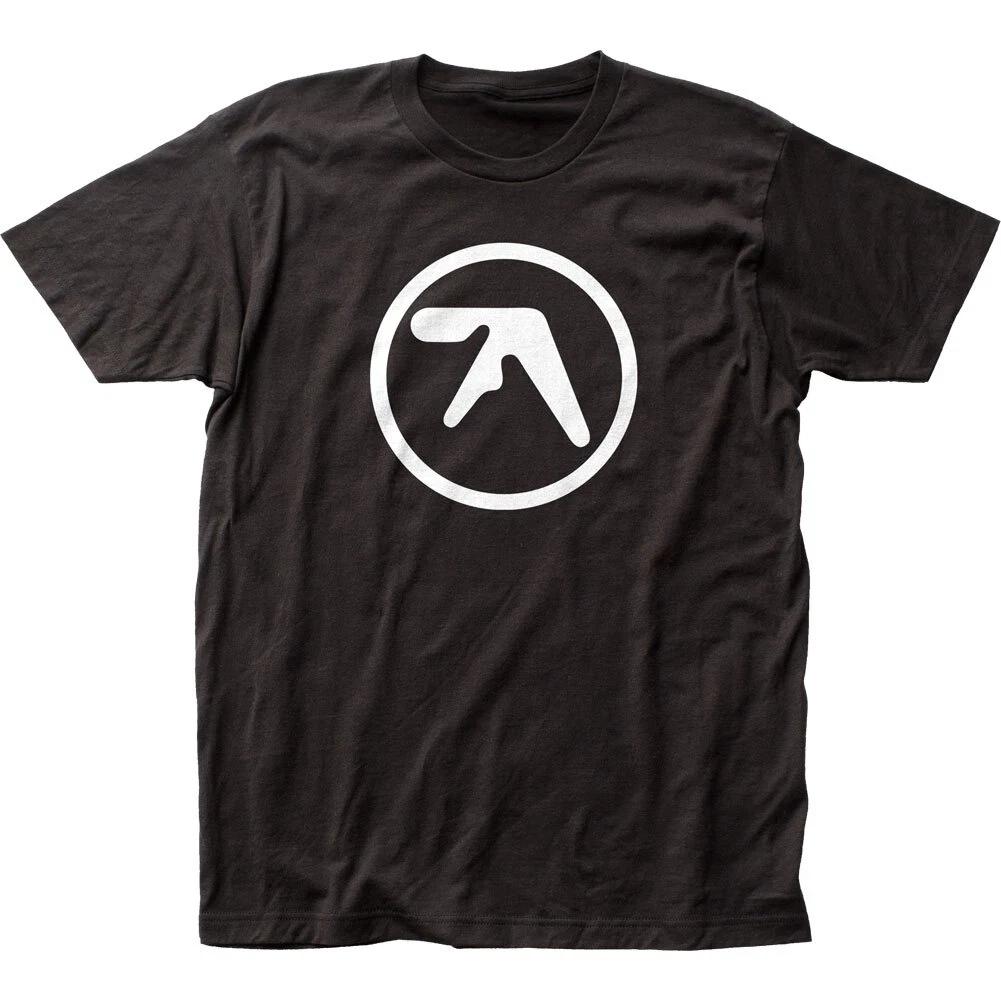 

Aphex Twin Logo Mens 100% Cotton T-shirt Mens Tees Top Rock N Roll Band Classic Concert Tee New Black 2XL