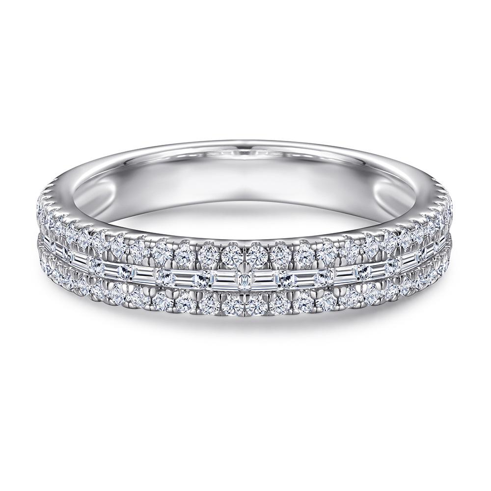 Lindon Classic 925 Sterling Silver Zircon Ring Gioielli da donna Promessa di matrimonio Regalo per feste
