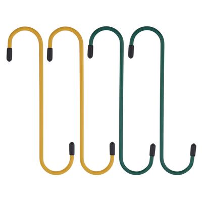 Lot de 2 crochets d'étrier de frein de type S, antirouille, avec embouts en caoutchouc pour frein/roulement