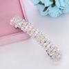 Elegant Crystal Rectangle Hair Clip Golden Metal Barrette Hairpin Hair Accessories