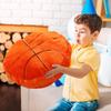Kids' Ball Plush Pillow - Compressible Soft Long-Haired Soccer, Basketball, Baseball & Stuffed Animal Bed Cushion with Team Logos-Like Patterns