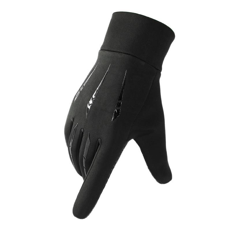 Winter Touchscreen Gloves: Full-Finger, Plus Velvet, Warm, Windproof, Non-Slip Cycling Protection for Men & Women.