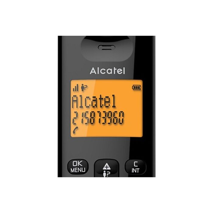 Téléphone sans fil Alcatel E260 S Voice avec répondeur et Fonction blocage des appels publicitaires Noir