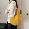 Casual large-capacity cotton thread woven bag, new openwork straw bag, lazy style shoulder bag, vacation beach bag, women's bag