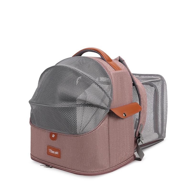 Cat bags Portable travel Cat backpack Breathable large capacity Expandable pet backpack Thickened Upgraded lightweight pet bags розовый