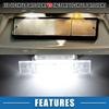 Car 6500K White LED License Plate Light Assembly No.9646316200101C 3528SMD for Porsche Boxster 986 99-04 for Porsche 964 993 ABS Clear (Set of 2)