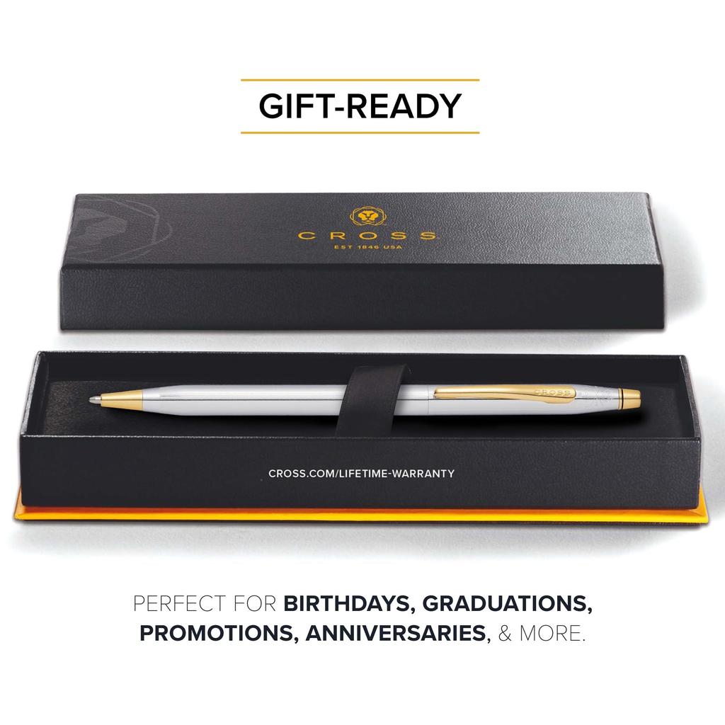 Cross Classic Century Medalist Silver Premium Gift Boxed Ballpoint Pen, Medium Nib. A perfect gift for Father's Day, promotions, or other special occa