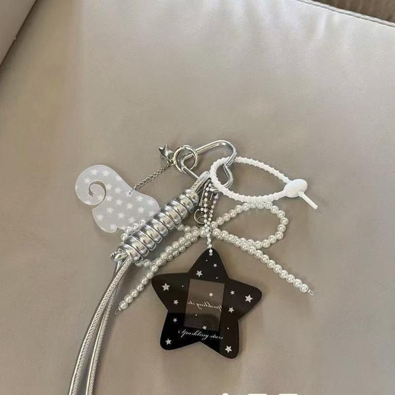 Stylish Five Point Star Bag Charm keyring Perfect For Gift Giving And Personal Use Available In Multiple Colors