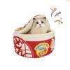 Noodle-Shaped Fleece-Lined Pet Bed Warm Breathable Detachable Round Cat Nest Flip Cover Four Seasons Universal Dog Kennel