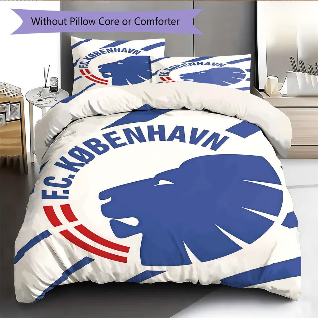 F.C. København Bedding Quilt Set Quilt Cover Pillowcase Home Decoration Birthday Gift (1 * duvet cover + 2 * pillowcase, without core)