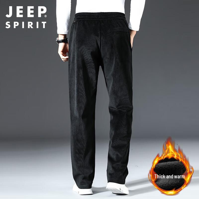 JEEP SPIRIT Men's Corduroy Straight-Leg Casual Pants