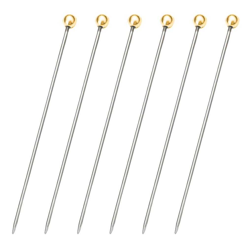 Balení 6 nerezových jehel na testování koláčů, sonda na cupcakes a sušenky, cukrářské příslušenství, kuchyňské pečicí náčiní