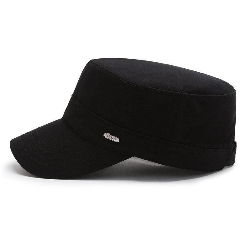 Hat solid color flat top hat spring and autumn fashion short brim visor cap cap casual hat trendy brand versatile