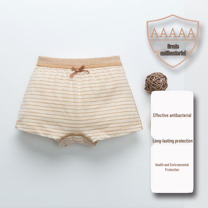 Girls  Natural Cotton Underwear: Seamless, Antibacterial Boxer Briefs 140 cm