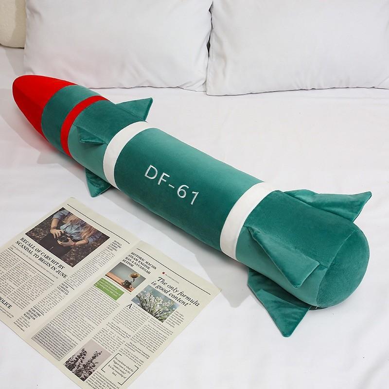 Nuclear Missile Soft Plush Pillow With Leg Support For Office And Lounge Use