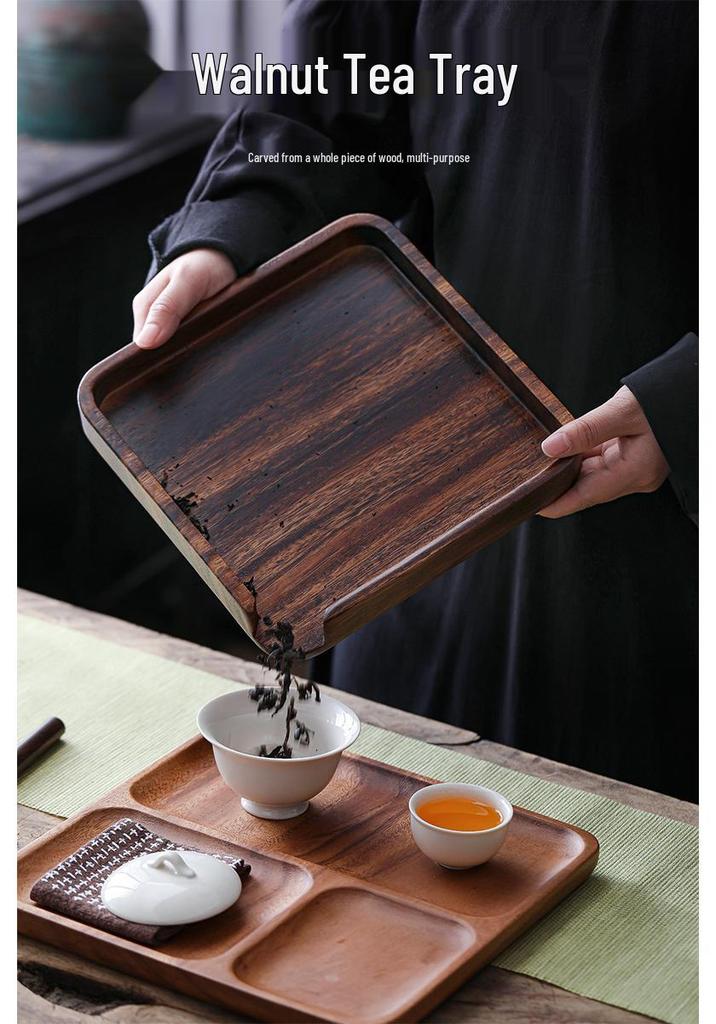 Walnut Solid Wood Pu'er Tea Cake Splitting Tray - Tea Ceremony Accessory