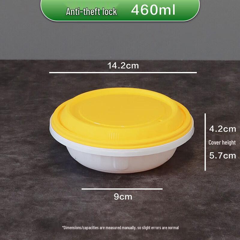 Disposable Round Takeout Container with Locking Lid