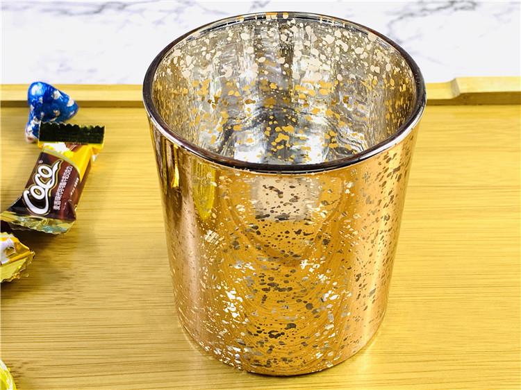 Electroplating Glass Candle Holder Custom Glass Candle Holders Rose Gold Electroplated Glass Candle Holders