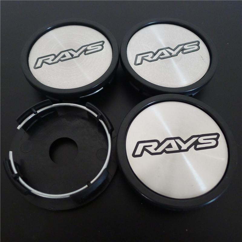 4 Stück 58mm Felgendeckel Nabe für Volk Rays Racing VR 52mm Felgen Abdeckung Logo Emblem Abzeichen Auto Styling Zubehör