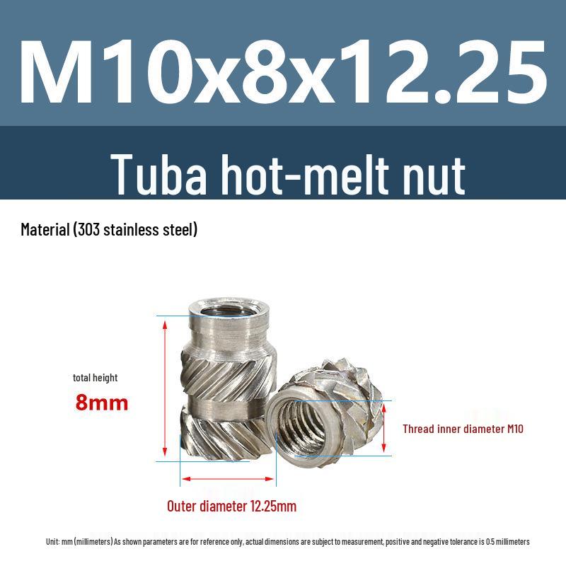 Stainless Steel Pre-embedded Injection Molding Knurled Nut M2M3M4