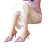 Small-scale Lace-up Pointed-toe High-heeled Sandals. New Style Thin-soled Platform Women's Shoes.