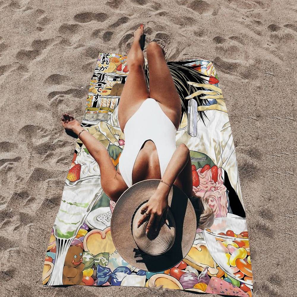 Hot Anime D-Death N-Notes Microfiber Blanket Quick Drying Beach Towels Oversized Printing Super Absorbent Pool Towel Blanket