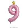 42-Inch Large Pink Crown Aluminum Film Digital Balloon Children'S 1St Birthday Party Decoration Photo Props