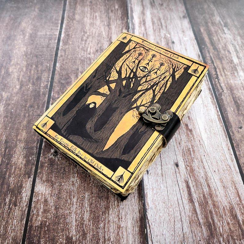 

Кожаный журнал, Кожаный дневник, Блокнот, Скетчбук со страницами ручной работы, Дневник сновидений, Персонализированный подарок, Подарок на Хэллоуин, Журналы для записей. 7 x 5 in