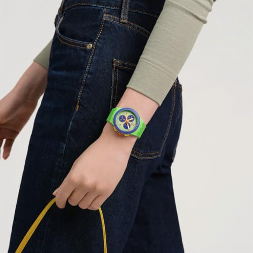 Swatch NEW CHRONO PLASTIC FLOWING FRESHLY Armbanduhr SUSG101, Unisex