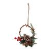 Christmas Hanging Decorative Wreath Handmade Unique Pine Cone Wall Decoration for Birthday Holiday