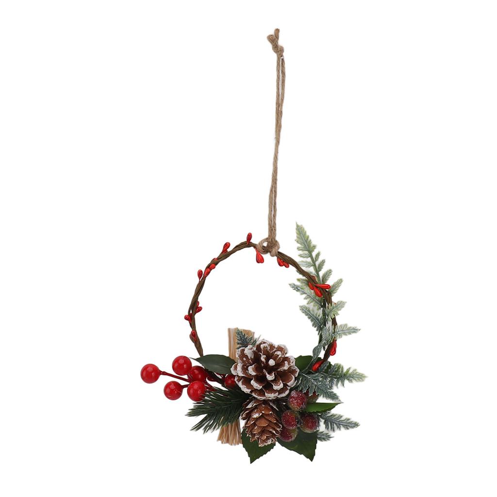 Christmas Hanging Decorative Wreath Handmade Unique Pine Cone Wall Decoration for Birthday Holiday